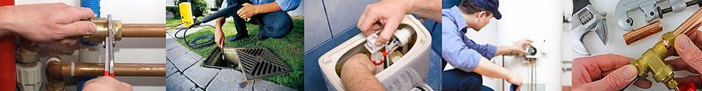 Plombier au travail : tuyaux en cuivre, évacuation, chasse d'eau et chauffe-eau